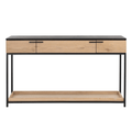 FurnitureRosso Console Table - Matte Black & Light Oak - FLOOR MODEL SALE - Dekor Butik