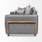 FurnitureRoy Upholstered Armchair with Exposed Wood Frame - Dekor Butik