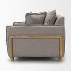 FurnitureRoy Upholstered Armchair with Exposed Wood Frame - Dekor Butik