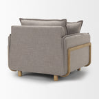 FurnitureRoy Upholstered Armchair with Exposed Wood Frame - Dekor Butik