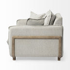 FurnitureRoy Upholstered Armchair with Exposed Wood Frame - Dekor Butik