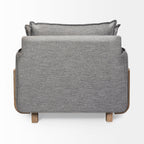 FurnitureRoy Upholstered Armchair with Exposed Wood Frame - Dekor Butik
