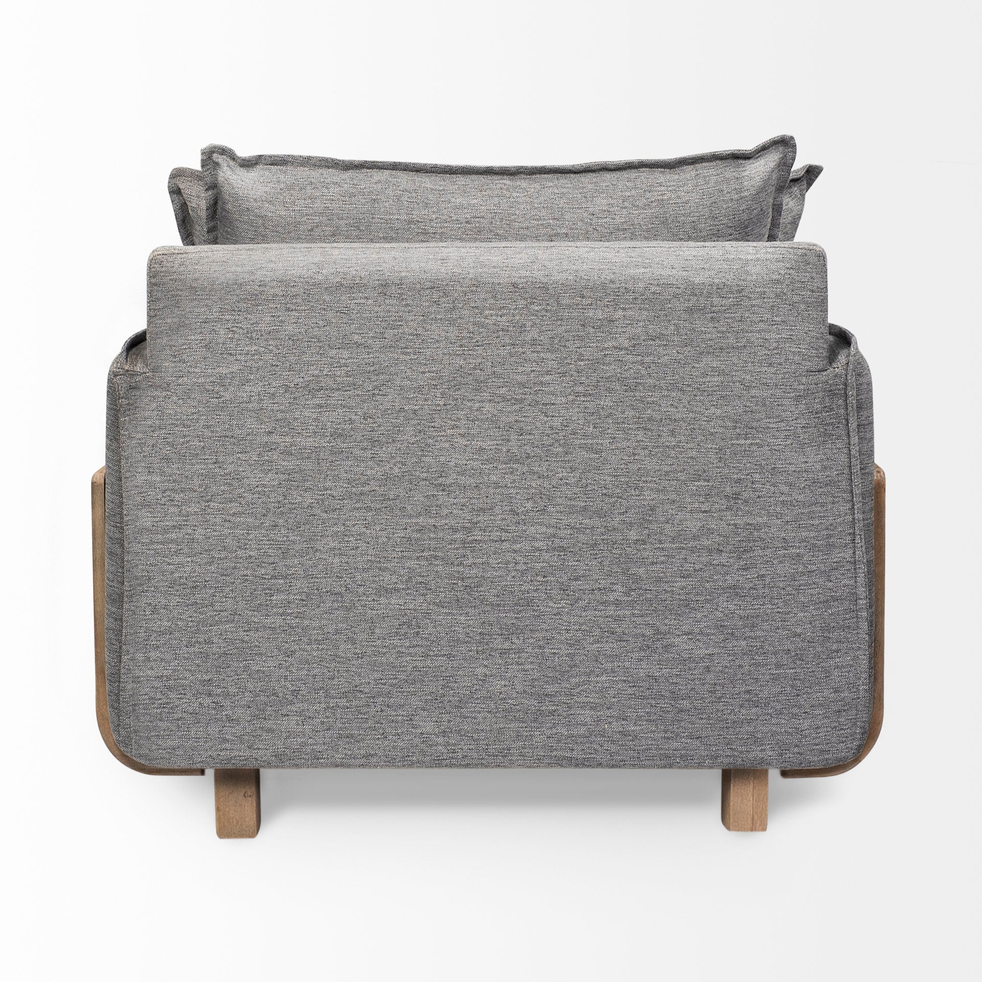 FurnitureRoy Upholstered Armchair with Exposed Wood Frame - Dekor Butik