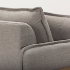 FurnitureRoy Upholstered Armchair with Exposed Wood Frame - Dekor Butik