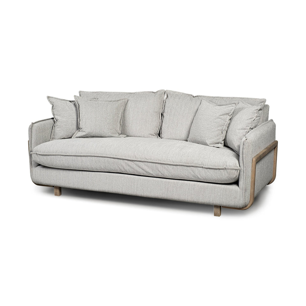 Sofas & SectionalsRoy Upholstered Sofa with Exposed Wood Frame - 4 Colour Options - Dekor Butik