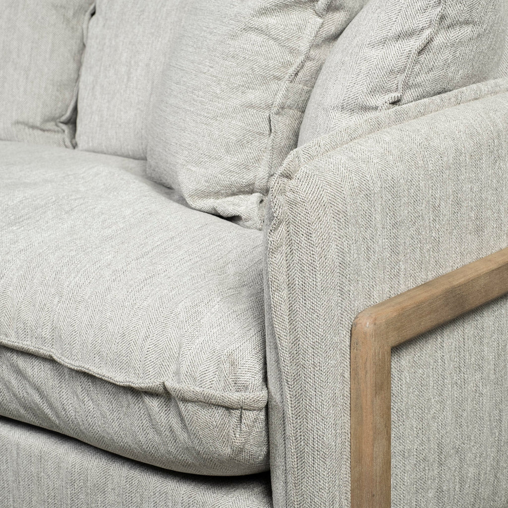 Sofas & SectionalsRoy Upholstered Sofa with Exposed Wood Frame - 4 Colour Options - Dekor Butik