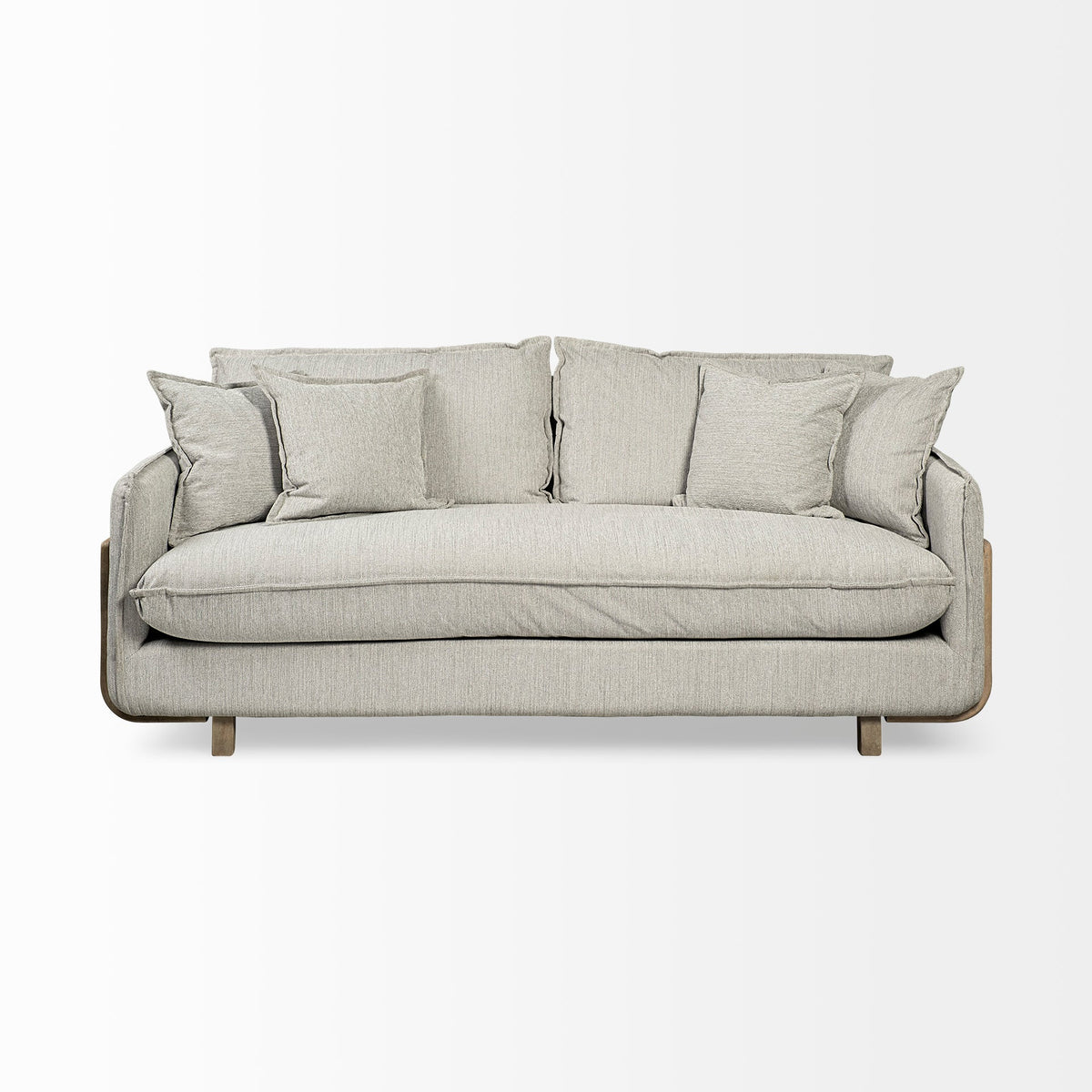 Sofas & SectionalsRoy Upholstered Sofa with Exposed Wood Frame - 4 Colour Options - Dekor Butik