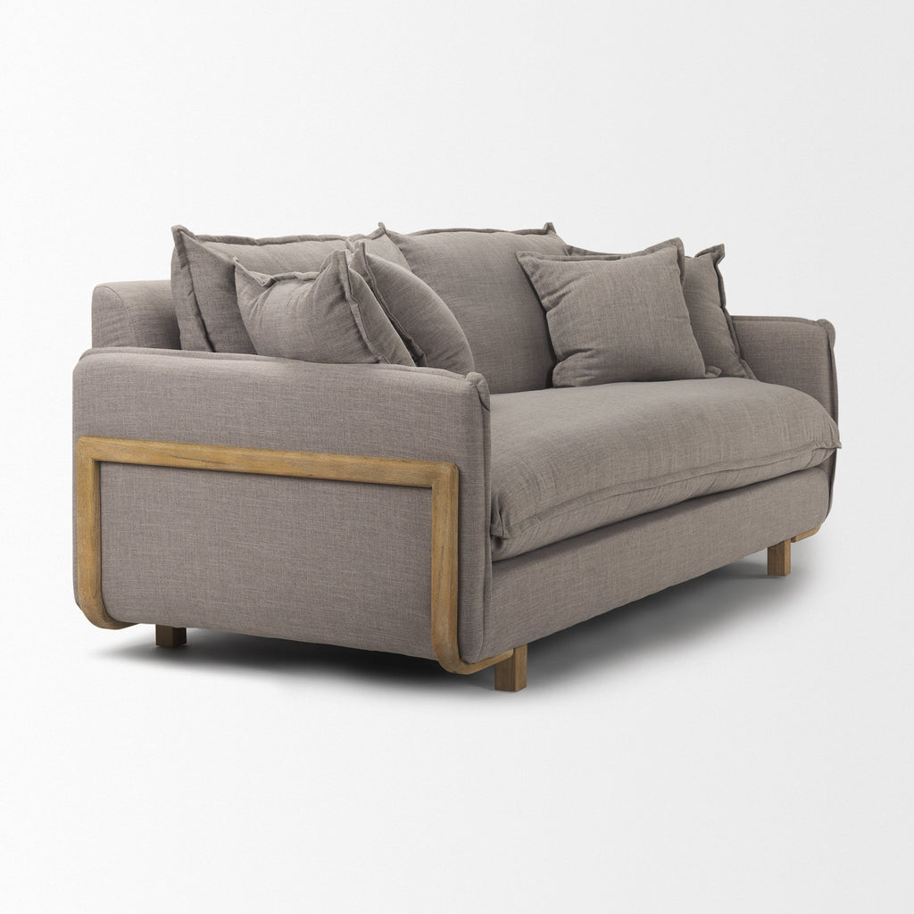 Sofas & SectionalsRoy Upholstered Sofa with Exposed Wood Frame - 4 Colour Options - Dekor Butik