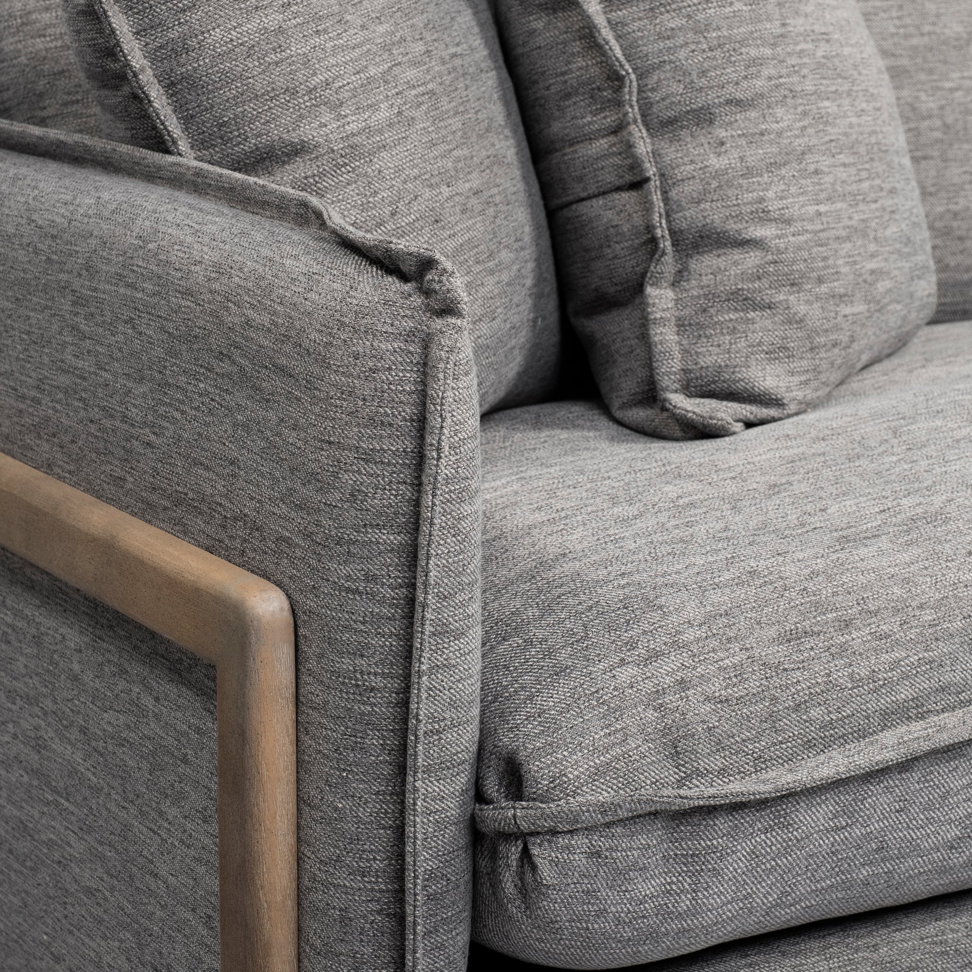 Sofas & SectionalsRoy Upholstered Sofa with Exposed Wood Frame - 4 Colour Options - Dekor Butik