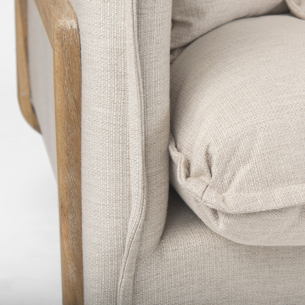 Sofas & SectionalsRoy Upholstered Sofa with Exposed Wood Frame - 4 Colour Options - Dekor Butik