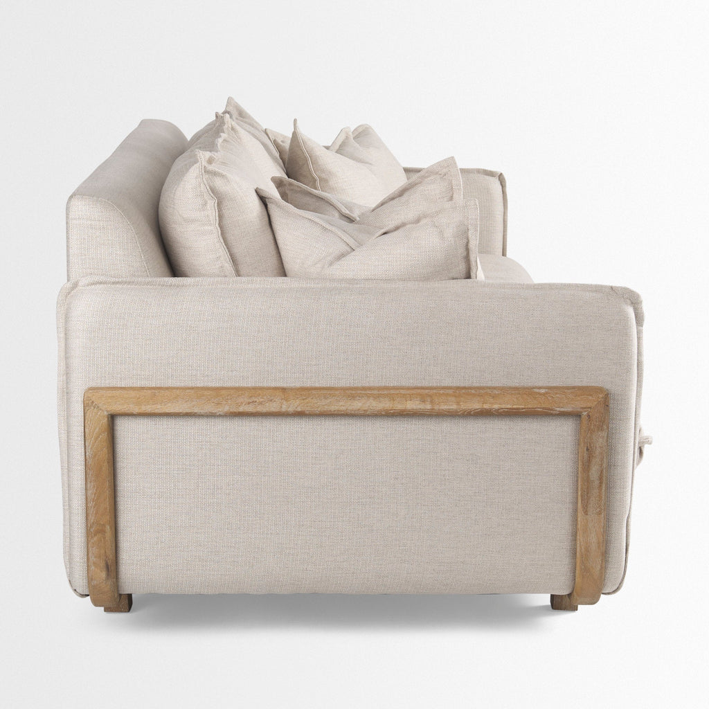 Sofas & SectionalsRoy Upholstered Sofa with Exposed Wood Frame - 4 Colour Options - Dekor Butik