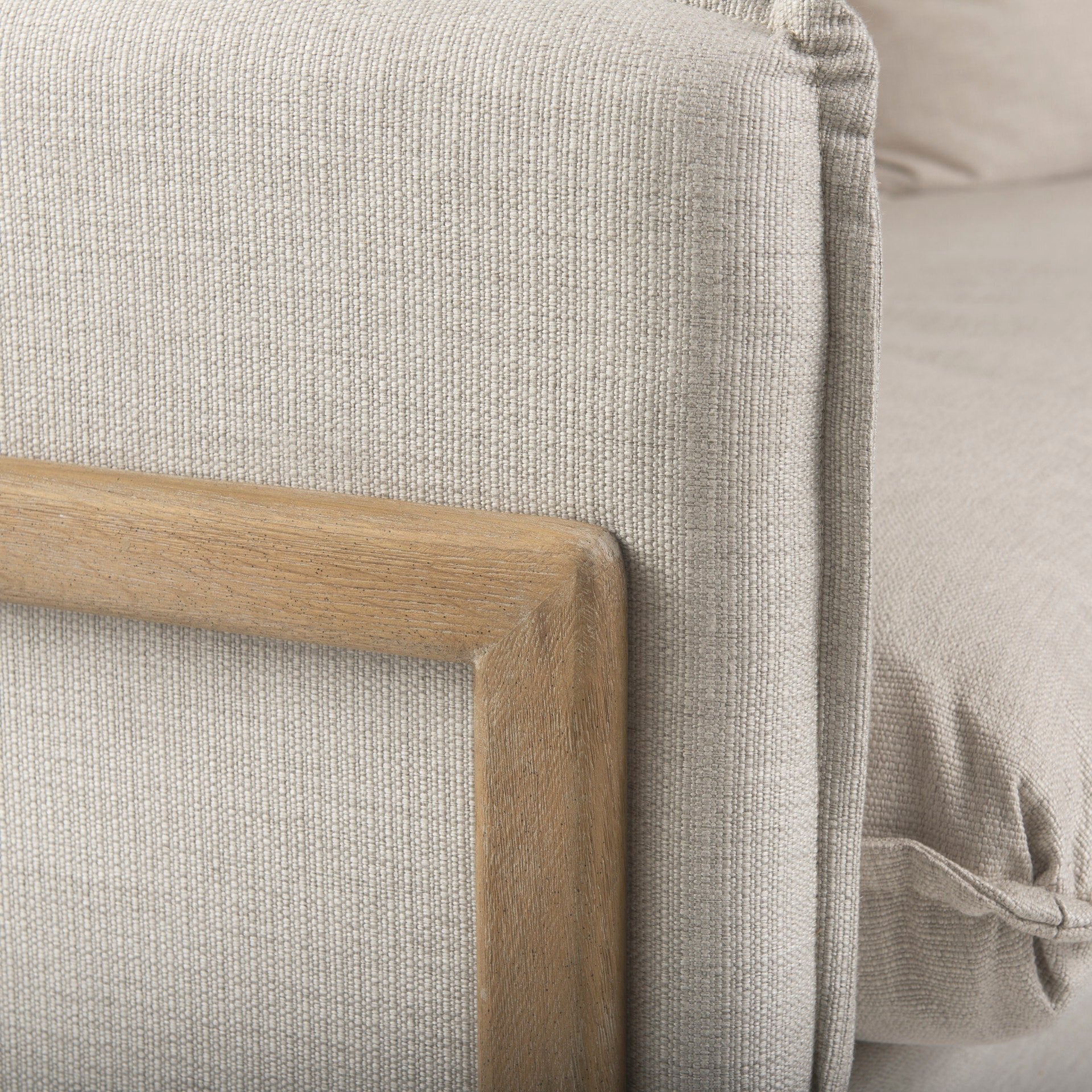 Sofas & SectionalsRoy Upholstered Sofa with Exposed Wood Frame - 4 Colour Options - Dekor Butik