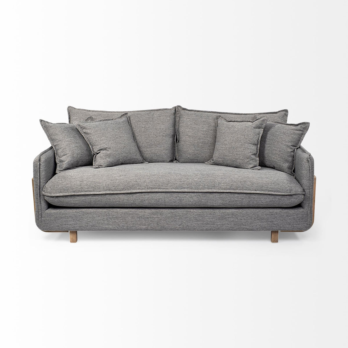 Sofas & SectionalsRoy Upholstered Sofa with Exposed Wood Frame - 4 Colour Options - Dekor Butik
