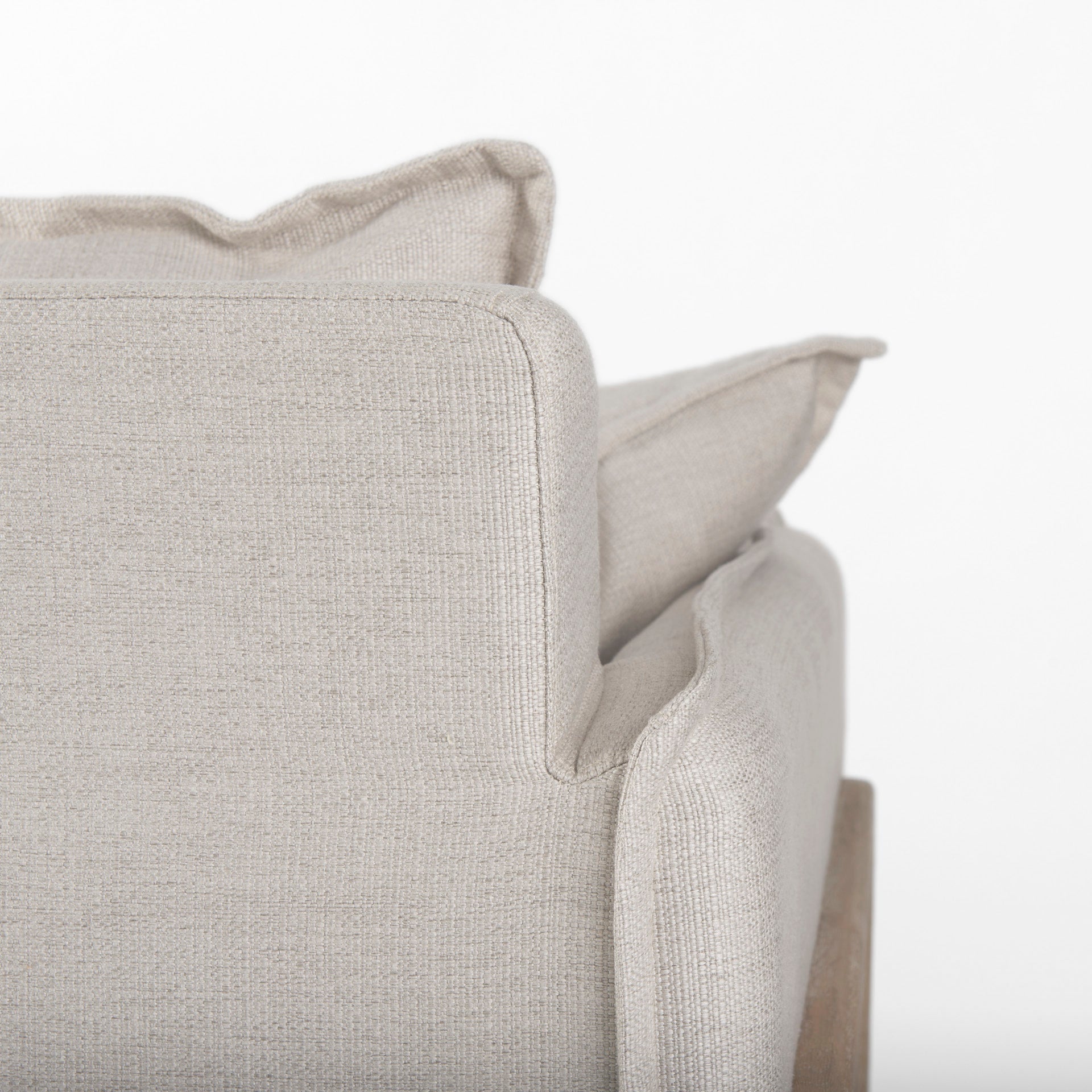 Sofas & SectionalsRoy Upholstered Sofa with Exposed Wood Frame - 4 Colour Options - Dekor Butik
