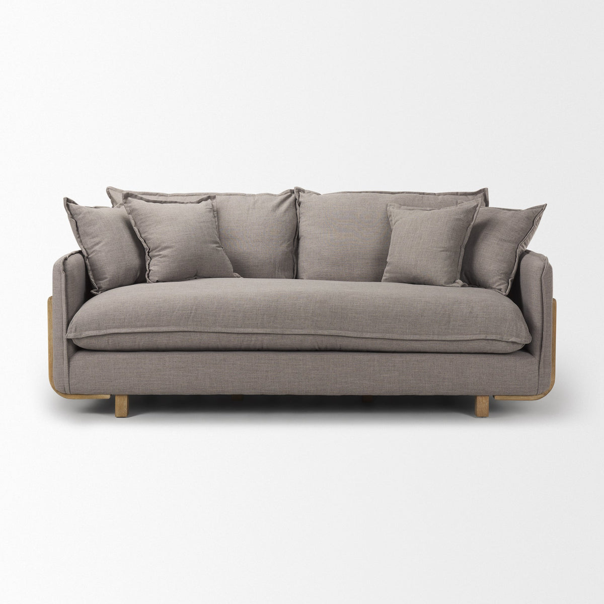Sofas & SectionalsRoy Upholstered Sofa with Exposed Wood Frame - 4 Colour Options - Dekor Butik