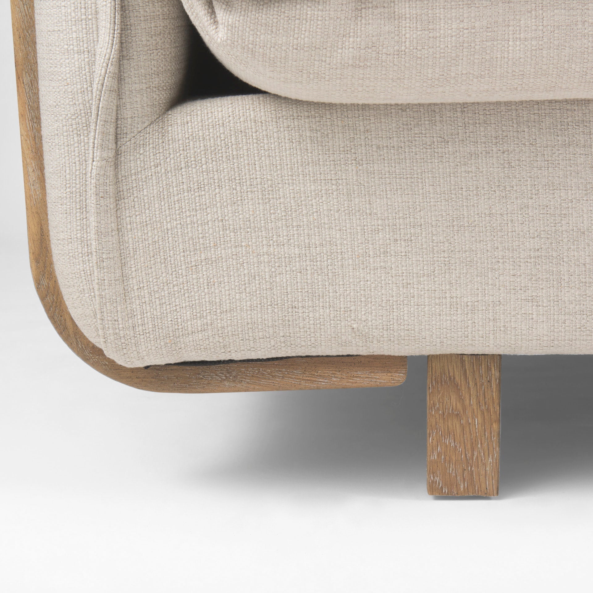 Sofas & SectionalsRoy Upholstered Sofa with Exposed Wood Frame - 4 Colour Options - Dekor Butik