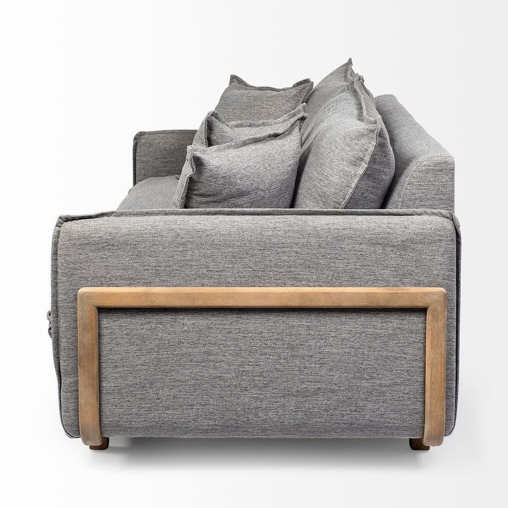 Sofas & SectionalsRoy Upholstered Sofa with Exposed Wood Frame - 4 Colour Options - Dekor Butik