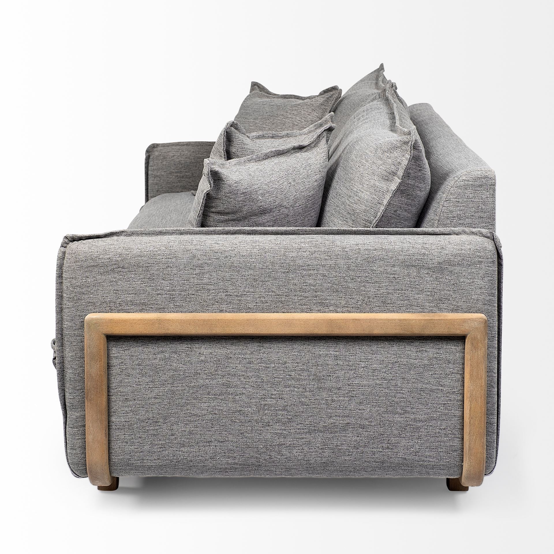Sofas & SectionalsRoy Upholstered Sofa with Exposed Wood Frame - 4 Colour Options - Dekor Butik