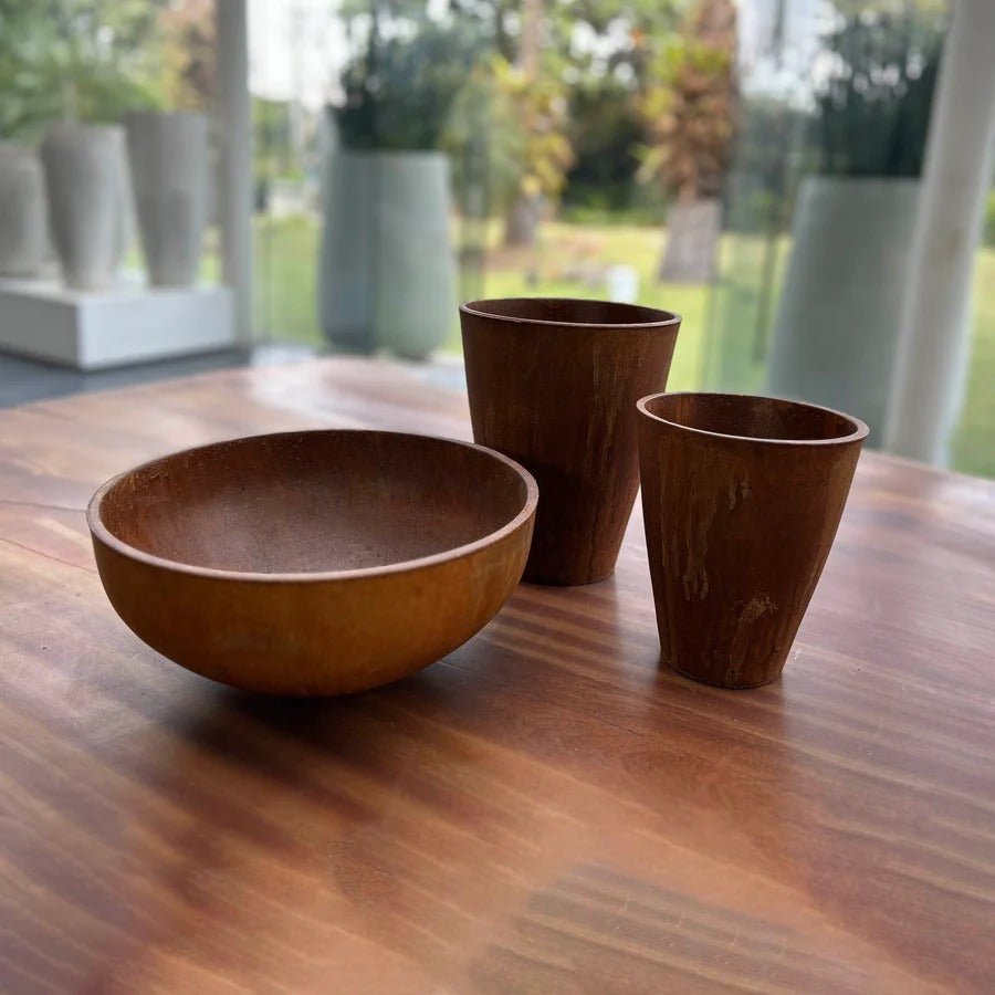 Rustic Tapered Bowl - Corten - Dekor Butik