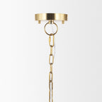 Sadah Tall Clear Blown Glass w/ Gold Metal Pendant Light - Dekor Butik