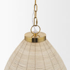 Saliha Cane w/ Brass Metal Pendant Light - Dekor Butik