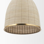 Saliha Cane w/ Brass Metal Pendant Light - Dekor Butik