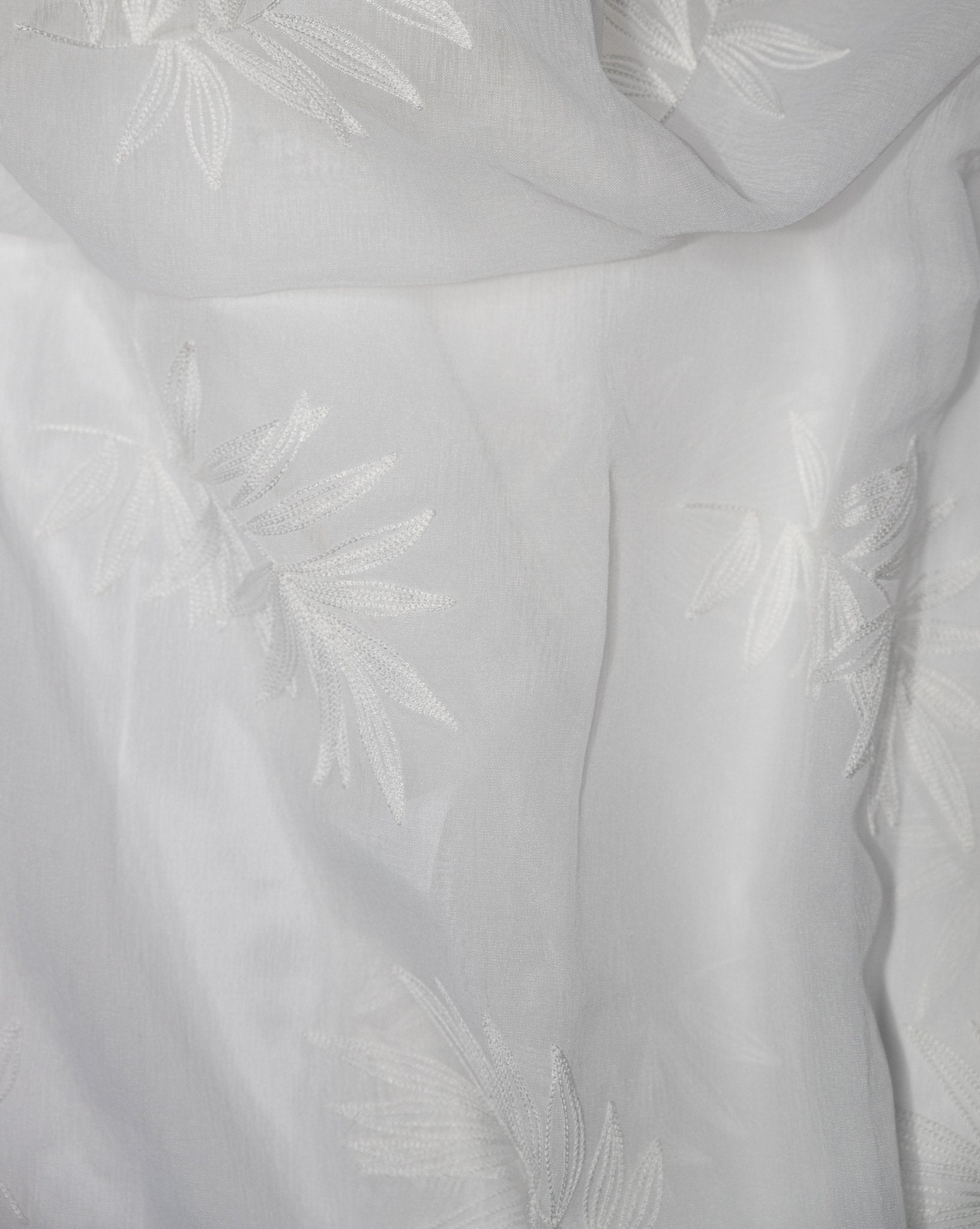 CurtainsSan Tropez Embroidered Floral Sheer Grommet Curtain 80" x 95" - Dekor Butik