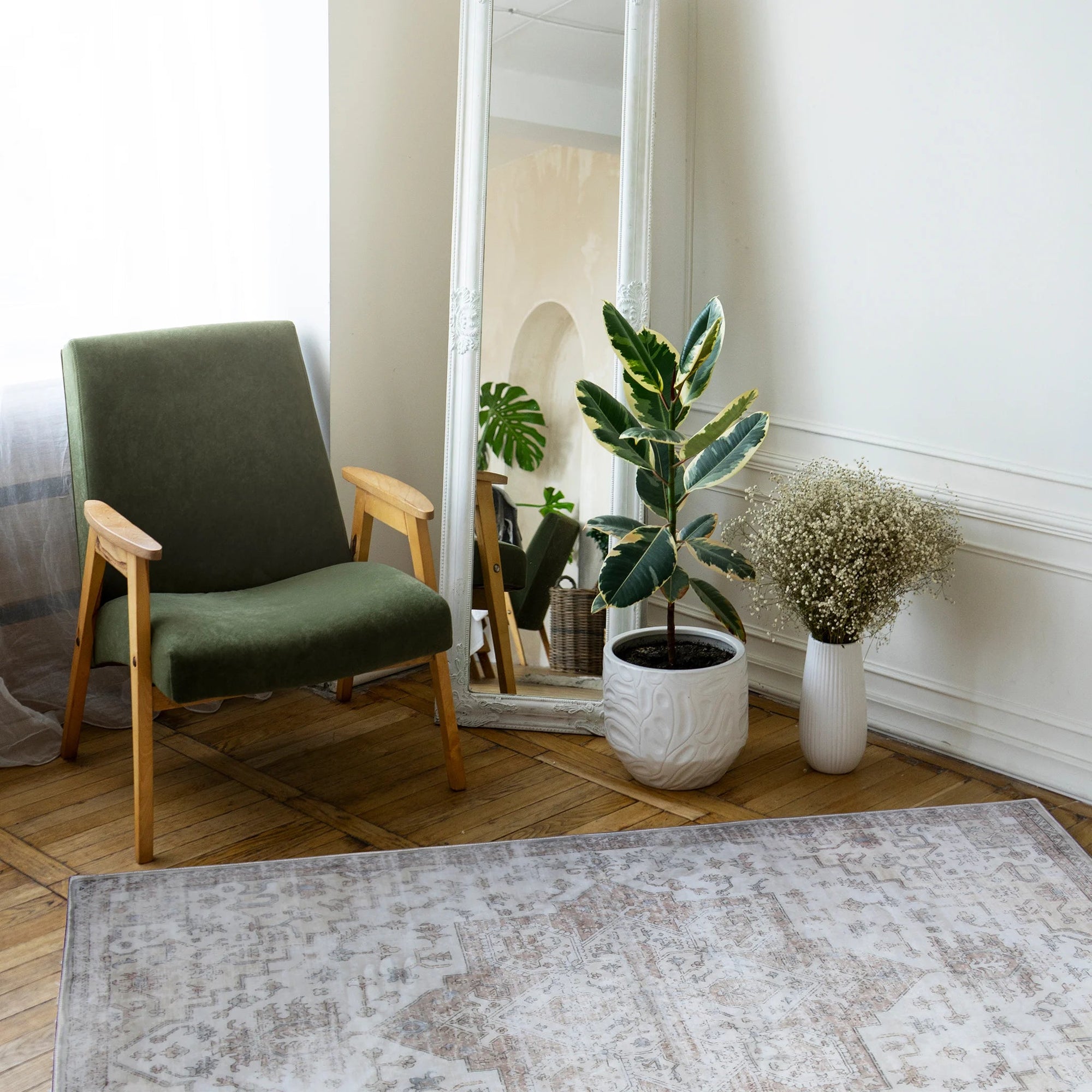 Area RugsSavannah Cilantro Washable Area Rug - Multiple Sizes - Dekor Butik