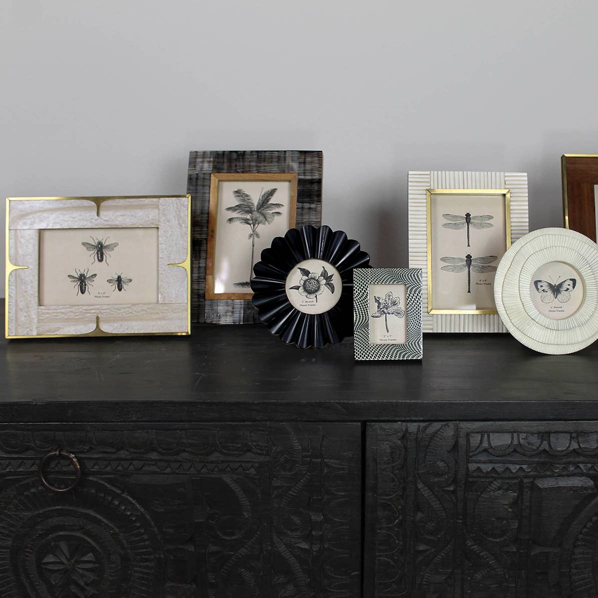 DecorScalloped Round Frame, Black - 3” - Dekor Butik