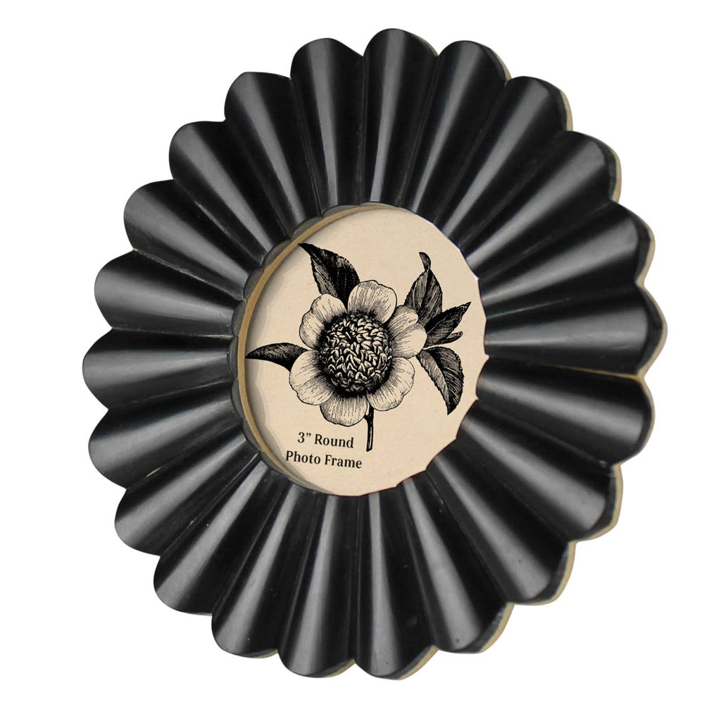 DecorScalloped Round Frame, Black - 3” - Dekor Butik