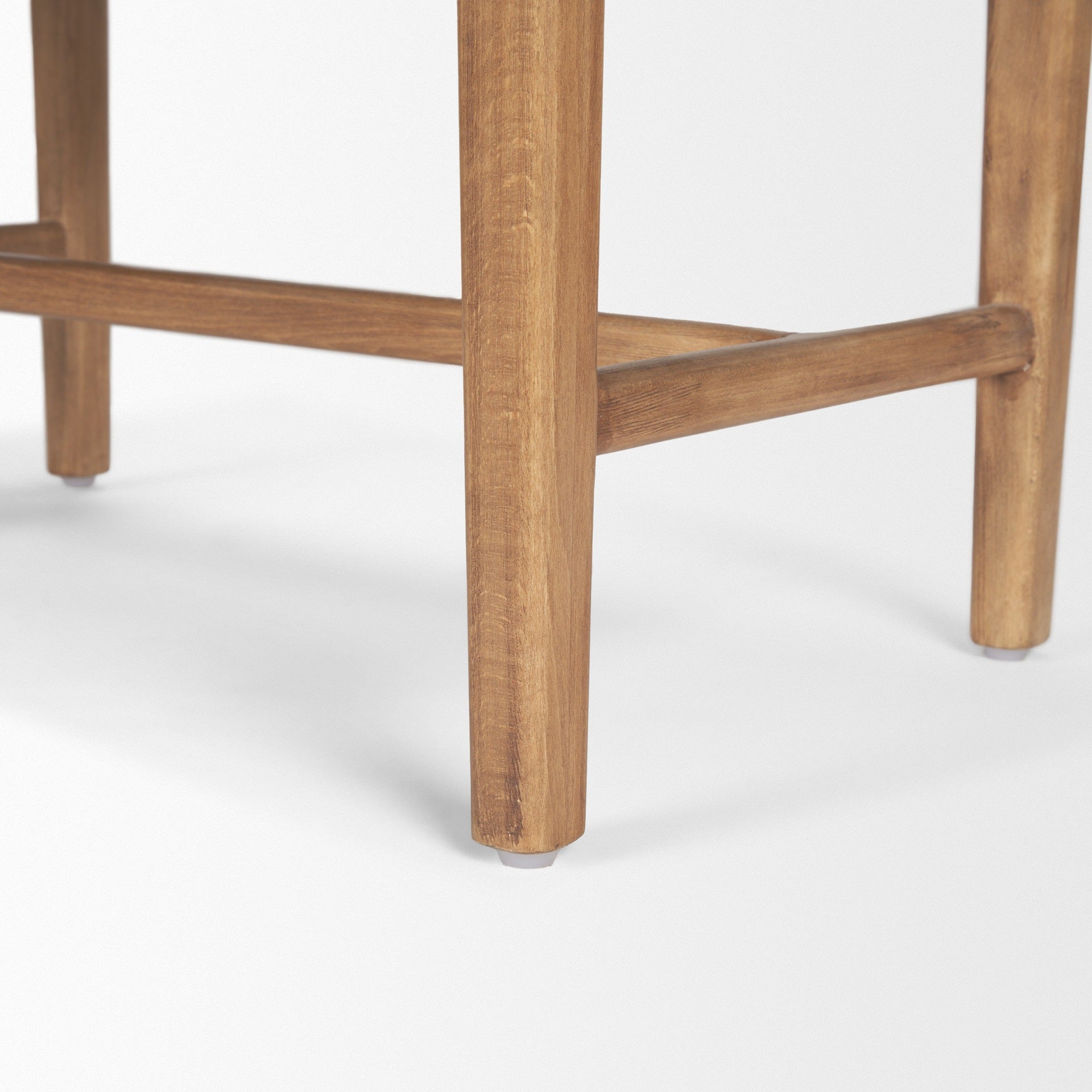 Shane Brown Wood w/ Woven Brown Leather Bench - Dekor Butik