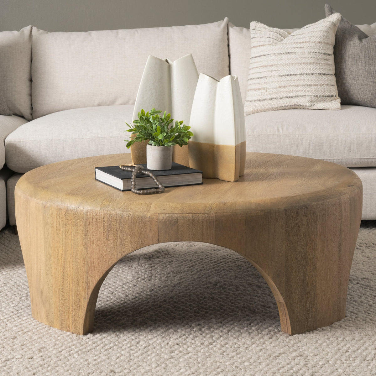 Coffee TablesShima Round Coffee Table - 2 Finishes - Dekor Butik