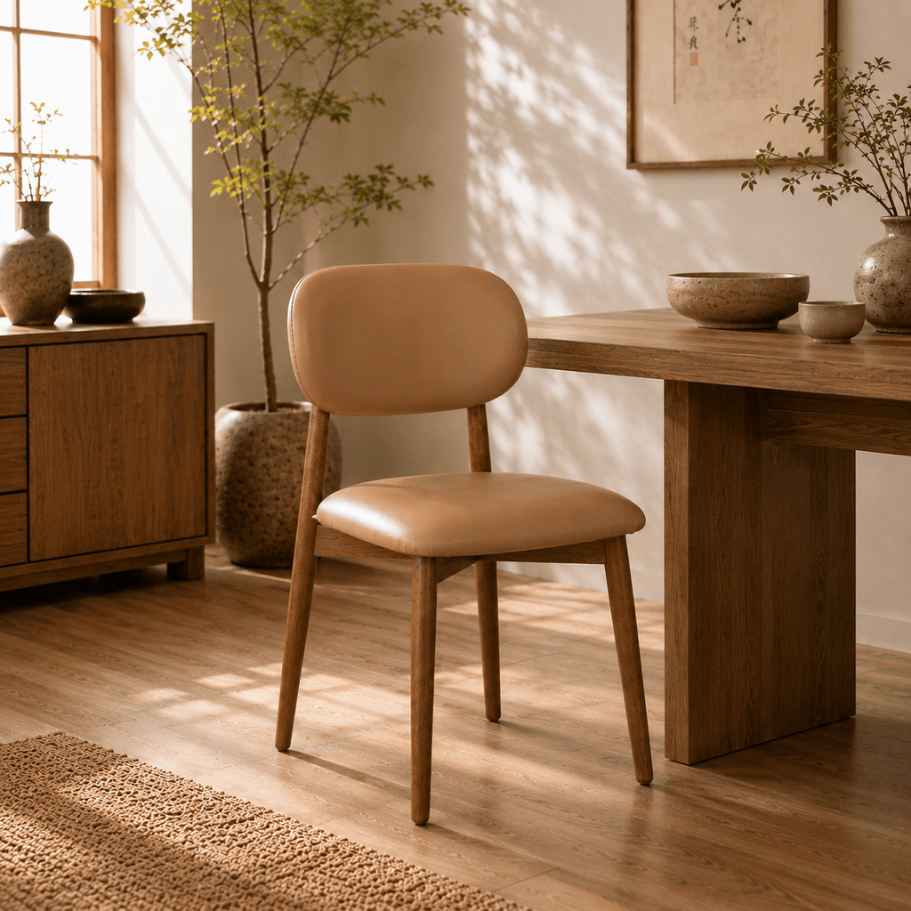 Dining ChairSkat Genuine Leather Dining Chair - Dekor Butik