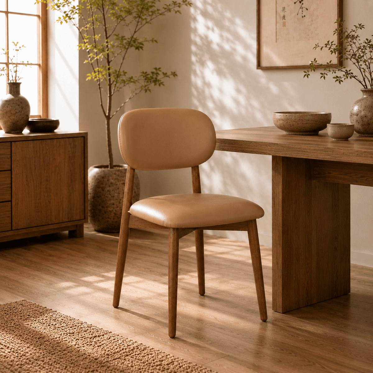Dining ChairSkat Genuine Leather Dining Chair - Dekor Butik