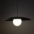 SLATE Mid - Century Modern Wide Dome Pendant Light for Kitchen Island & Dining Table - Dekor Butik