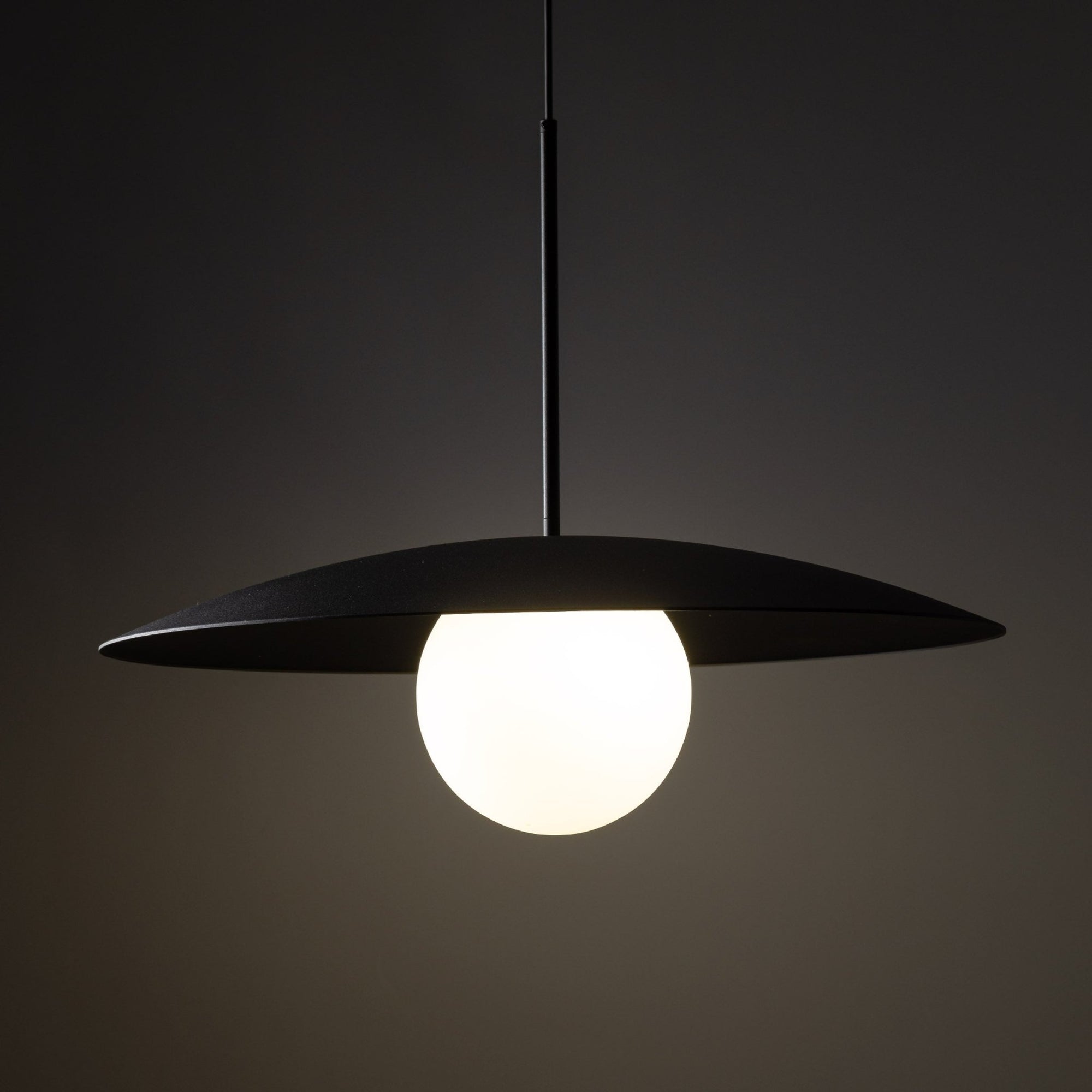 SLATE Mid - Century Modern Wide Dome Pendant Light for Kitchen Island & Dining Table - Dekor Butik