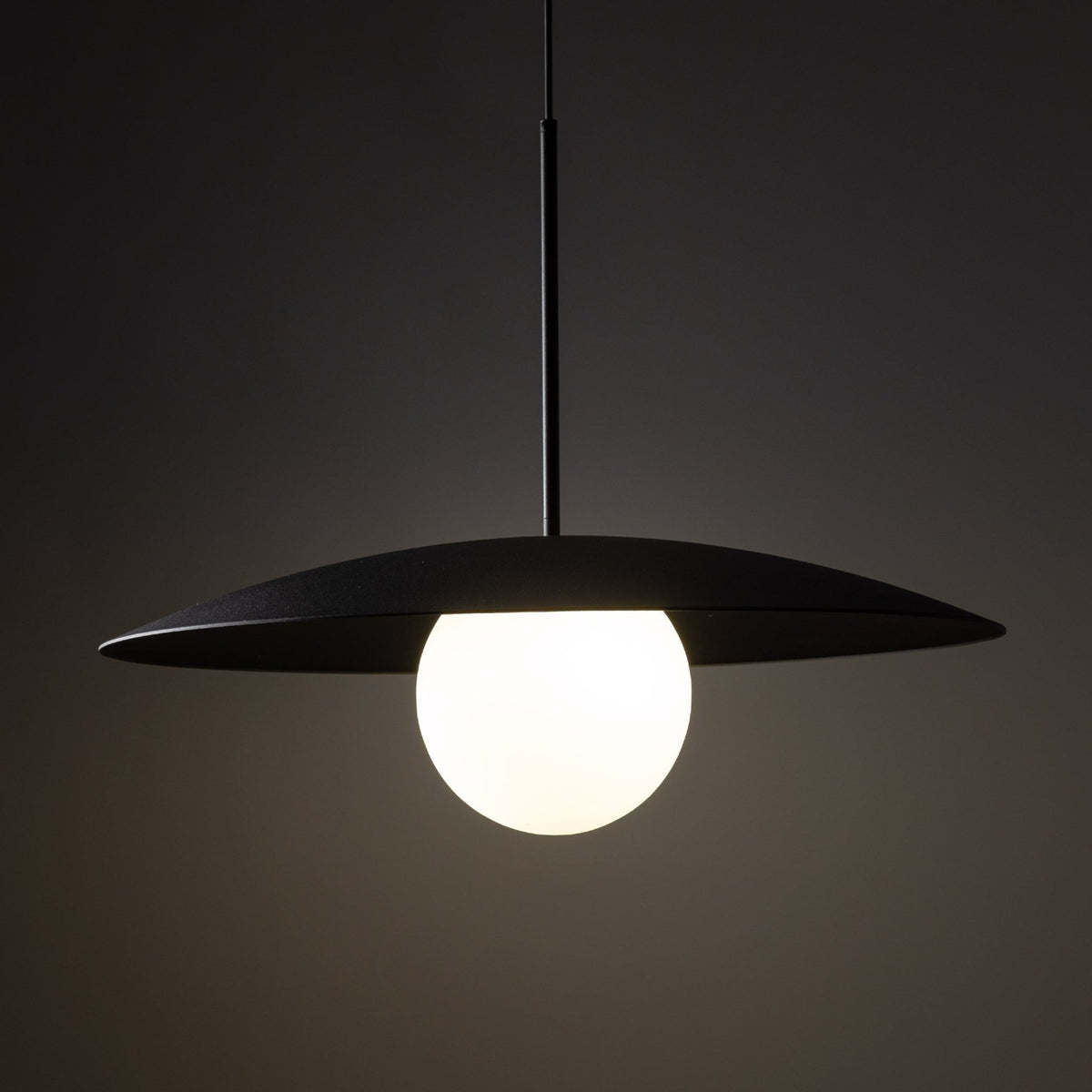 SLATE Mid - Century Modern Wide Dome Pendant Light for Kitchen Island & Dining Table - Dekor Butik