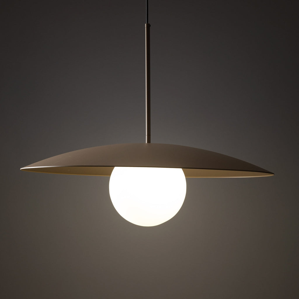 SLATE Mid - Century Modern Wide Dome Pendant Light for Kitchen Island & Dining Table - Dekor Butik
