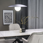 SLATE Mid - Century Modern Wide Dome Pendant Light for Kitchen Island & Dining Table - Dekor Butik