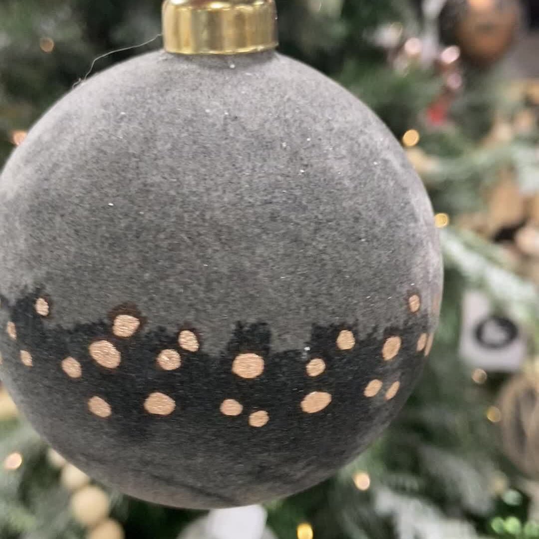 ChristmasSnowdrop Velvet Glass Ornament - Dekor Butik