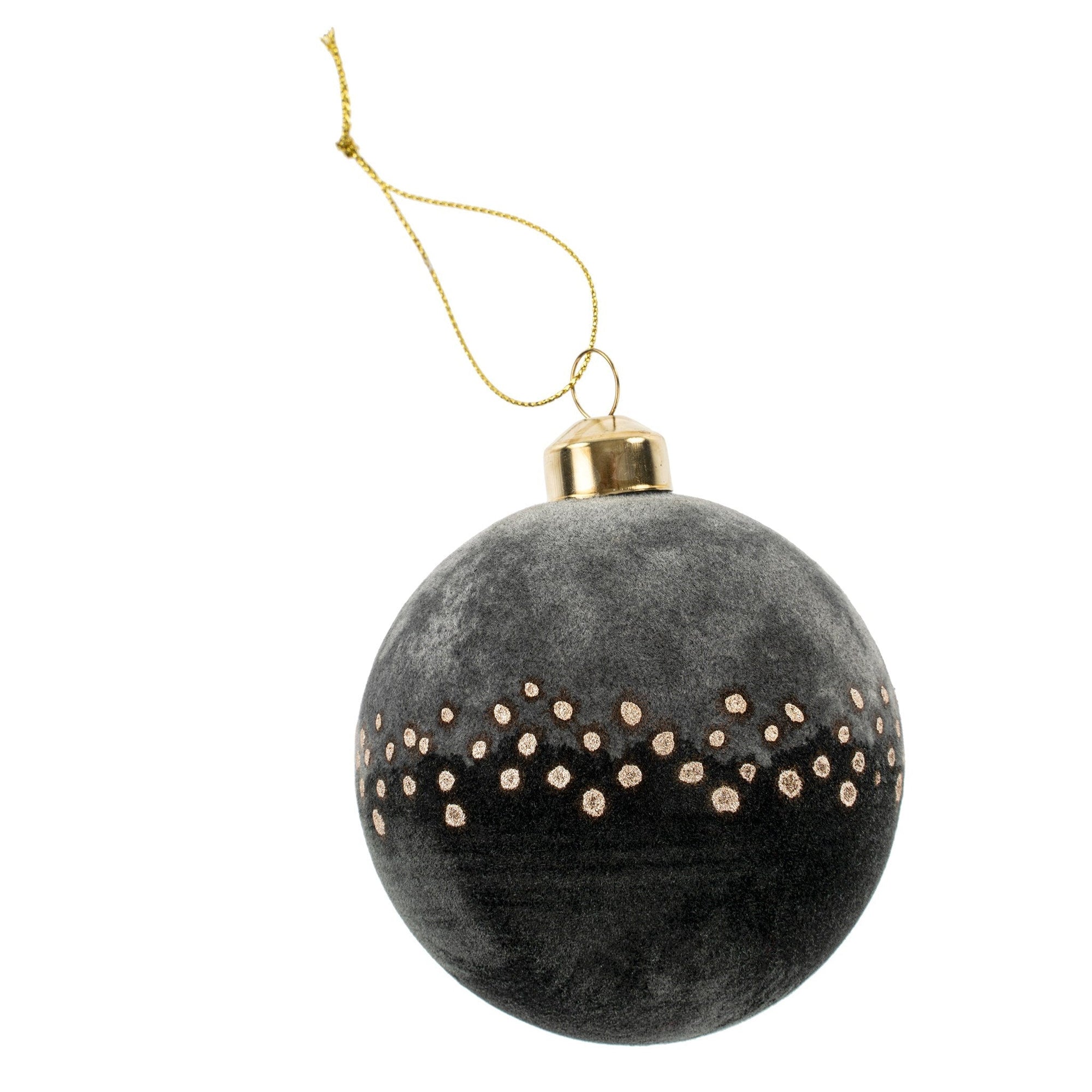 ChristmasSnowdrop Velvet Glass Ornament - Dekor Butik