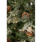 DecorSnowed Pine Christmas Tree With Cones & Led Lights - Dekor Butik
