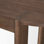 Sohan Dark Brown Elm Wood Oblong Desk - Dekor Butik