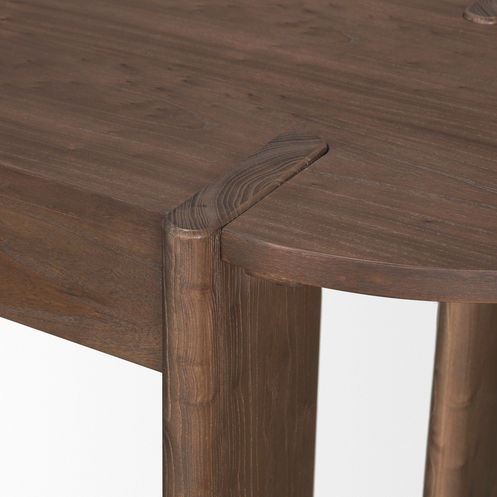 Sohan Dark Brown Elm Wood Oblong Desk - Dekor Butik