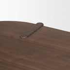 Sohan Dark Brown Elm Wood Oblong Desk - Dekor Butik