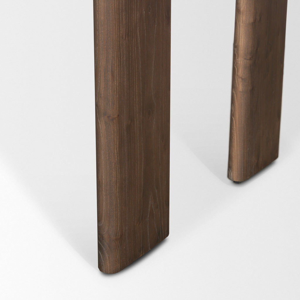 Sohan Dark Brown Elm Wood Oblong Desk - Dekor Butik