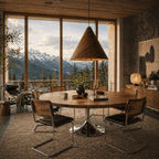 SOLIS Large Scandinavian Wood Pendant Light – Statement Cone Design (Limited Edition) - Dekor Butik