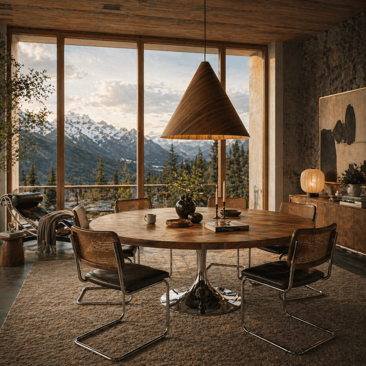 SOLIS Large Scandinavian Wood Pendant Light – Statement Cone Design (Limited Edition) - Dekor Butik