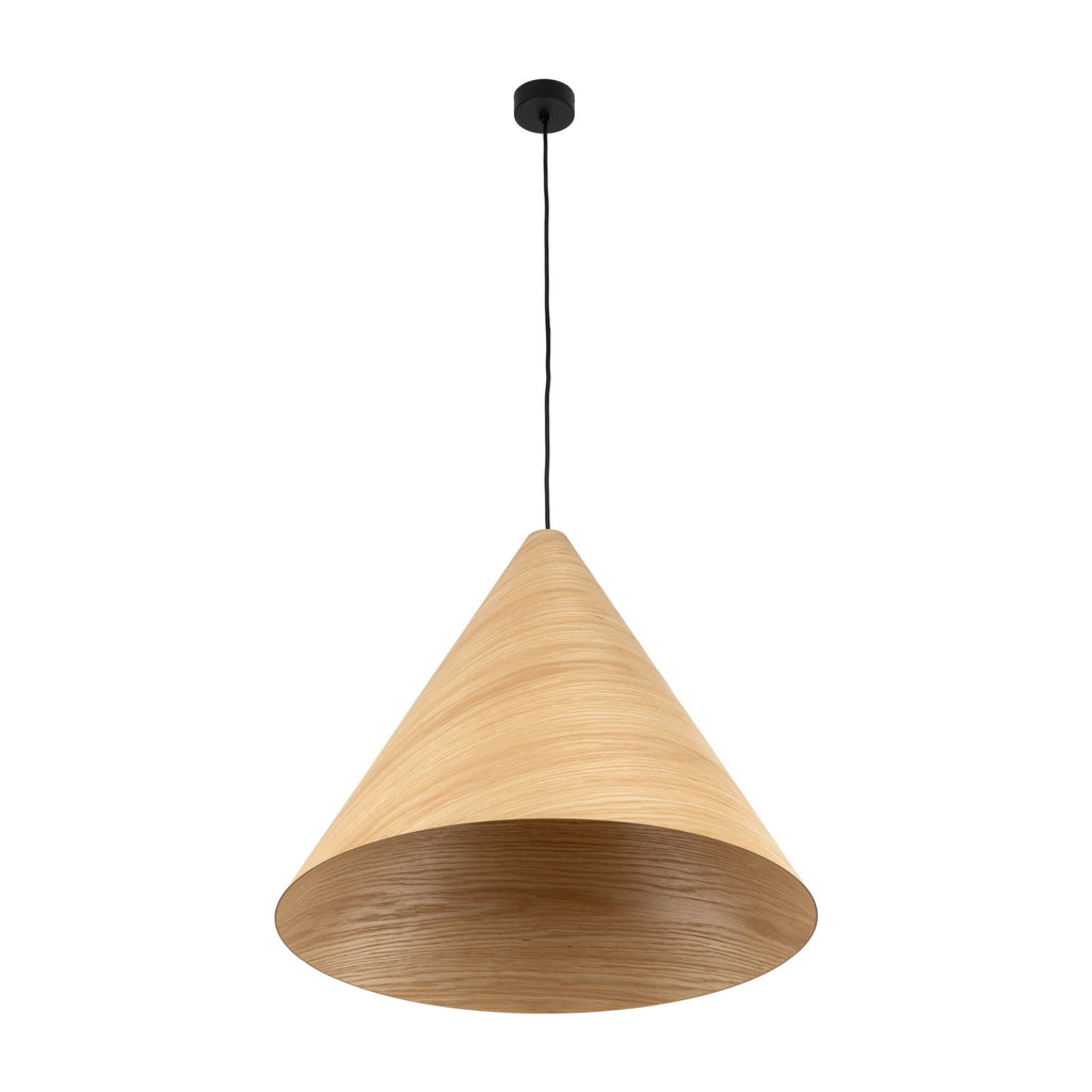 SOLIS Large Scandinavian Wood Pendant Light – Statement Cone Design (Limited Edition) - Dekor Butik