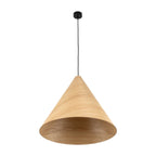 SOLIS Large Scandinavian Wood Pendant Light – Statement Cone Design (Limited Edition) - Dekor Butik